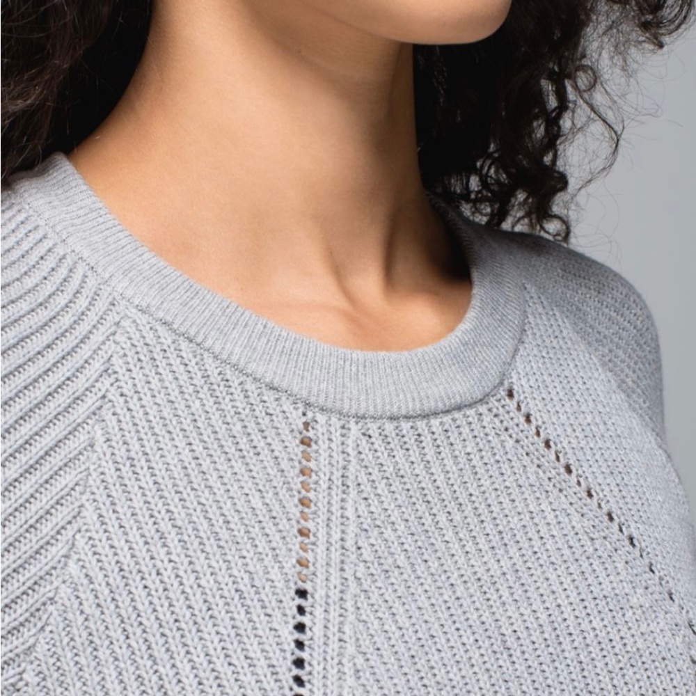Lululemon The Sweater The Better in Heathered Medium Grey. Go by Measure… - Picture 5 of 13